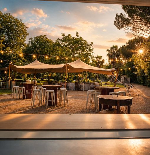 Outdoor dining Setup