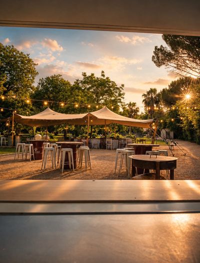 Outdoor dining Setup
